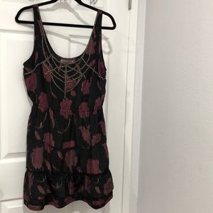 Ecote embroidered fit & flare dress with pockets